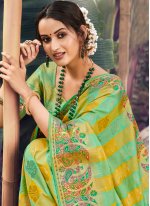 Silk Green Weaving Traditional Designer Saree