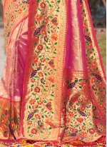 Silk Magenta Weaving Traditional Designer Saree