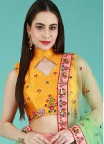 Silk Multi Colour Designer Lehenga Saree