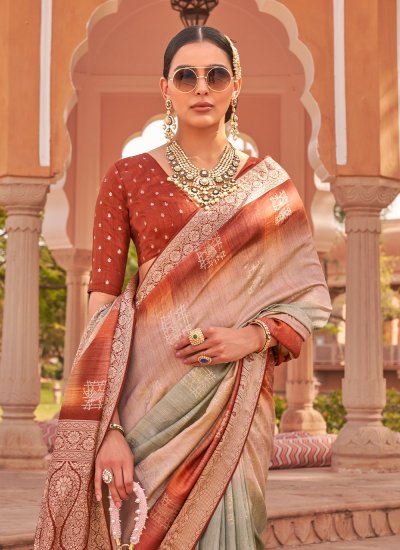 
                            Silk Multi Colour Traditional Saree