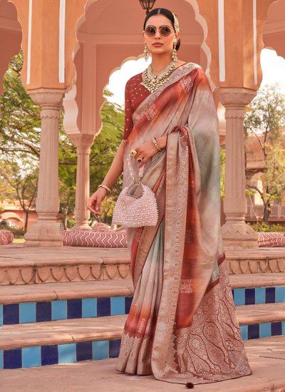 Silk Multi Colour Traditional Saree