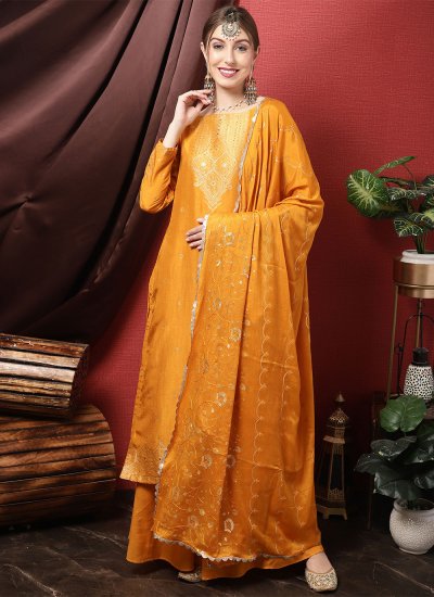 Orange Kalidar Palazzos Online For Women