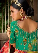 Silk Pink Embroidered Traditional Designer Saree