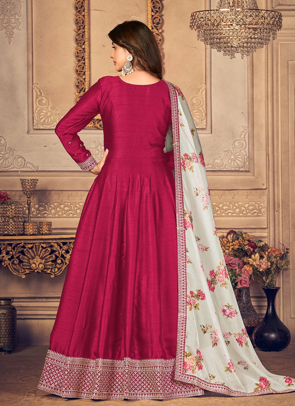 Silk Pink Salwar Kameez