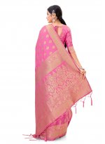 Silk Pink Trendy Saree