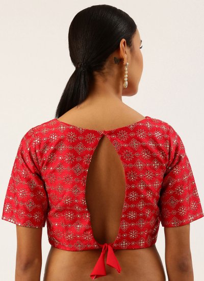 Silk Red Blouse