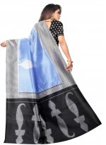 Silk Traditional Saree in Black and Blue