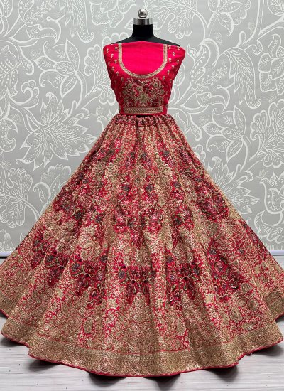 Silk Trendy Designer Lehenga Choli in Fuchsia