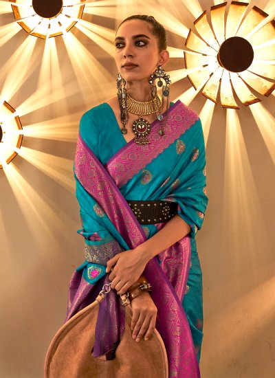 Silk Trendy Saree in Blue