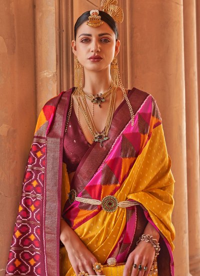 Silk Trendy Saree in Multi Colour