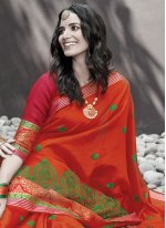 Silk Weaving Classic Saree in Red