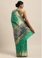 Silk Weaving Green Classic Designer Saree