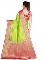 Silk Weaving Traditional Saree in Green