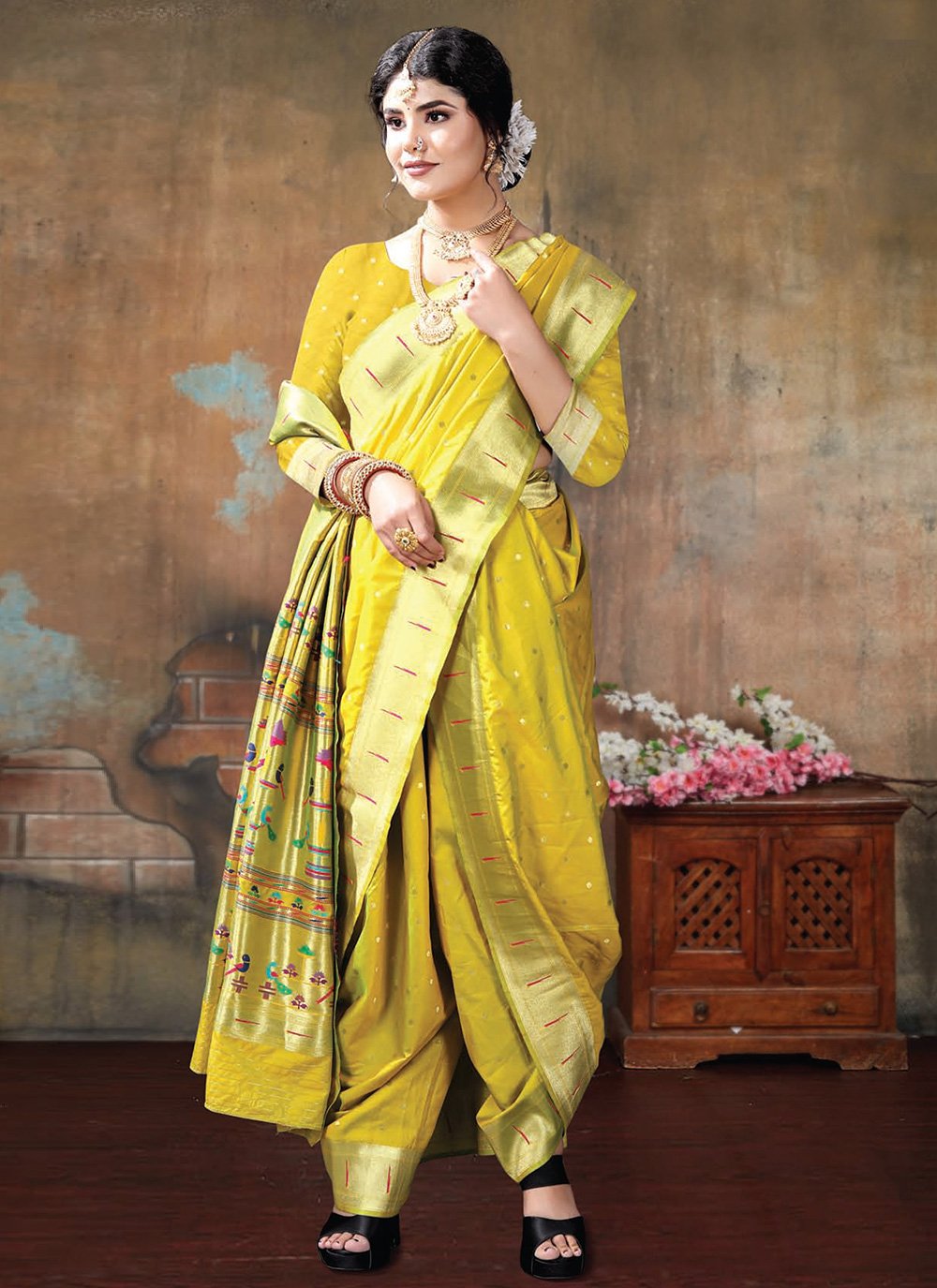 Buy Now Trendy Pink Dhoti Saree Online – House Of Masaba