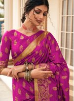 Silk Woven Purple Traditional Designer Saree