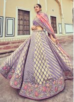 Silk Zari Designer Lehenga Choli in Purple