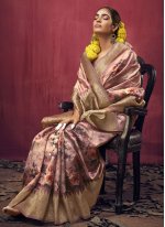 Simplistic Multi Colour Weaving Art Silk Traditional Saree