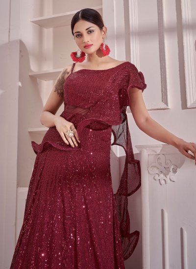 Simplistic Sequins Imported Readymade Gown