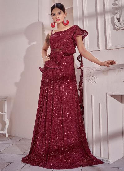 Simplistic Sequins Imported Readymade Gown