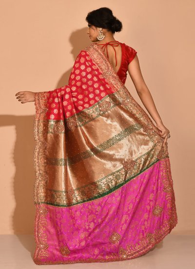 Snazzy Kanchipuram Silk Handwork Silk Saree