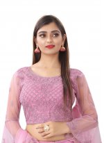 Snazzy Pink Embroidered Lehenga Choli