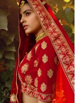 Snazzy Red Wedding Lehenga Choli