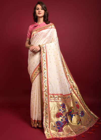 Snazzy Woven Silk Classic Saree