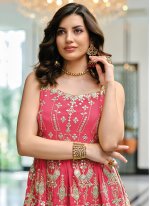 Sonorous Pink Embroidered Readymade Salwar Suit