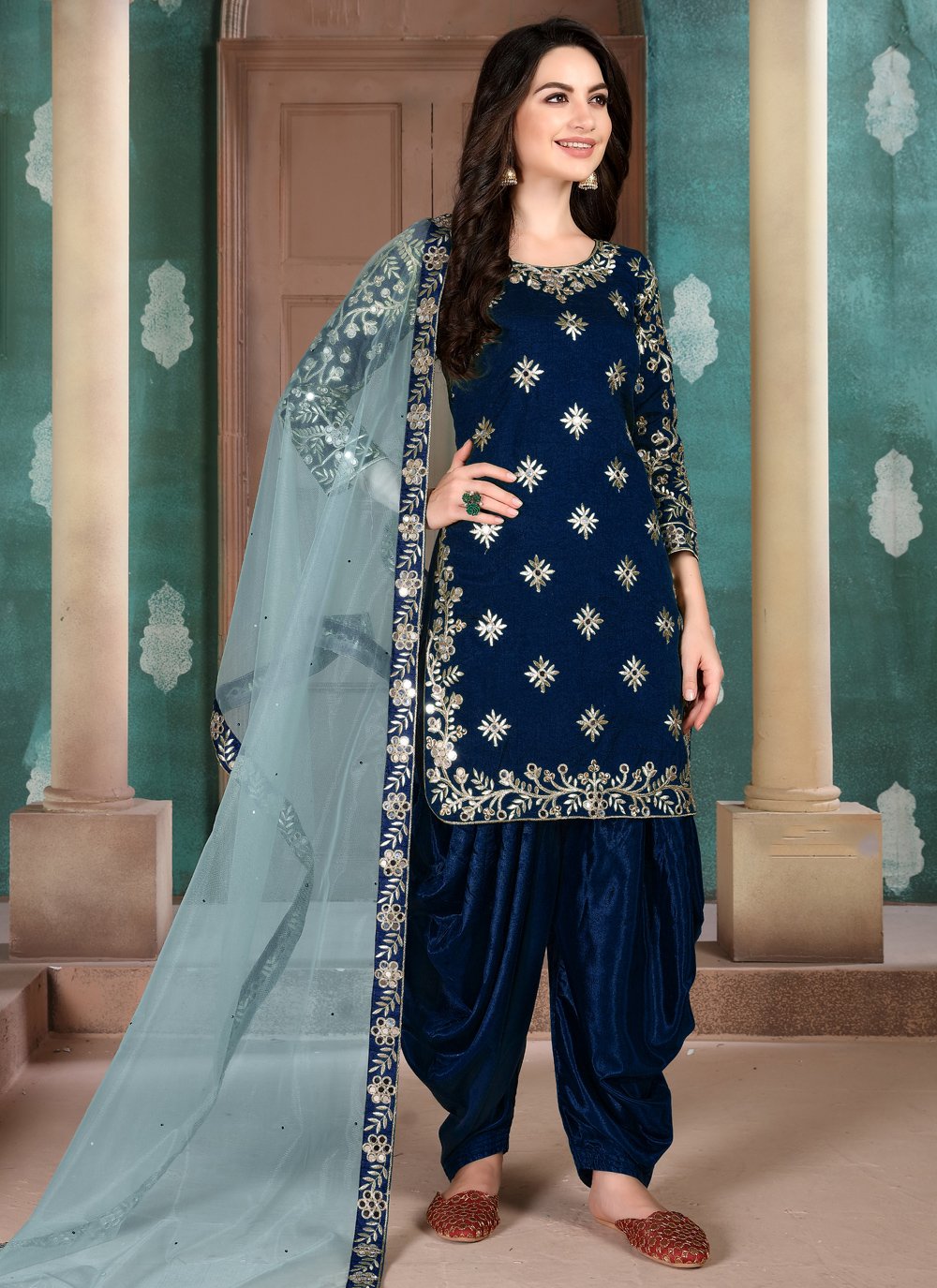 Blue Color Party Wear Salwar Suit – Sareetag