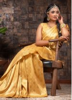 Sophisticated Fancy Raw Silk Traditional Designer Saree