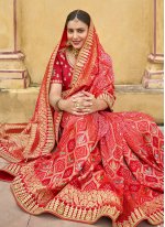 Sophisticated Red Silk Classic Saree