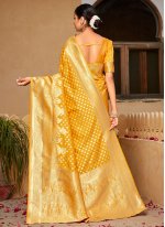 Sophisticated Weaving Yellow Contemporary Saree