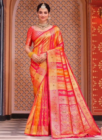 Sophisticated Woven Multi Colour Contemporary Saree