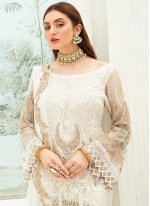 Sparkling Off White Festival Pant Style Suit