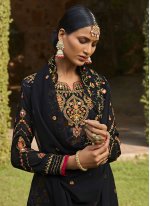 Specialised Black Georgette Designer Pakistani Suit