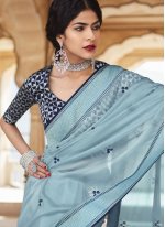 Specialised Silk Blue Contemporary Saree
