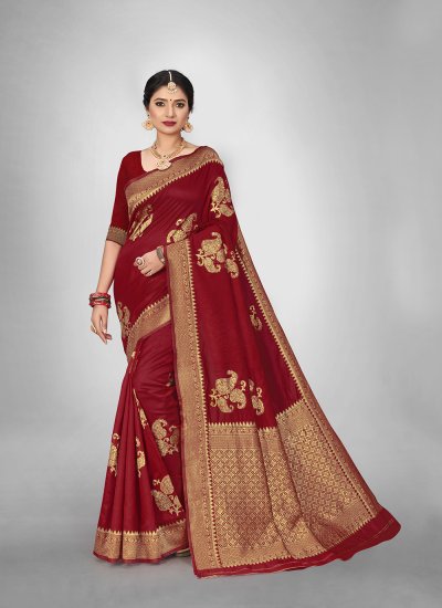 Spellbinding Art Silk Weaving Silk Saree
