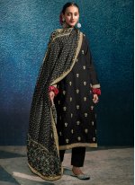 Staggering Border Silk Salwar Suit