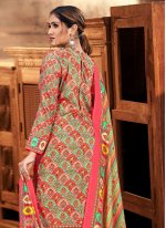 Staggering Embroidered Cotton Palazzo Salwar Kameez