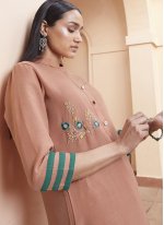 Sterling Embroidered Fancy Fabric Party Wear Kurti