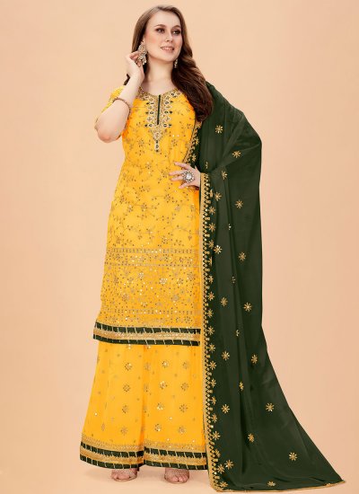 Sterling Embroidered Faux Georgette Salwar Suit