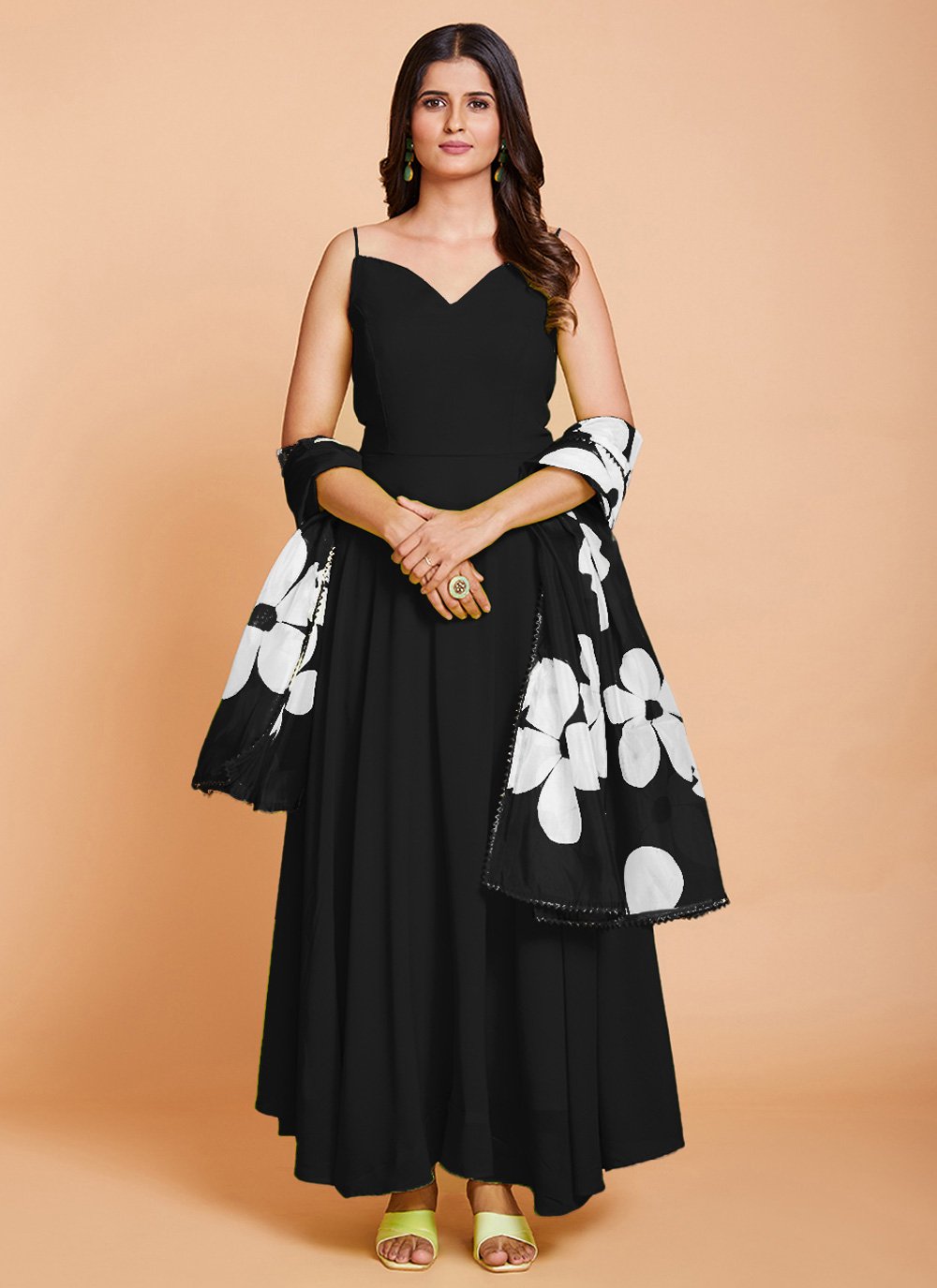 Black Strange Organza Festival Gown