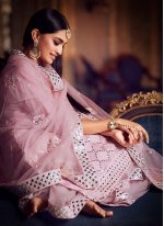 Striking Pink Mirror Net Designer Pakistani Salwar Suit