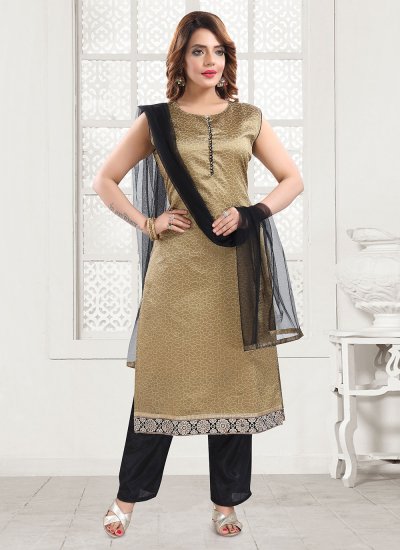 Stunning Brown Ceremonial Readymade Salwar Suit