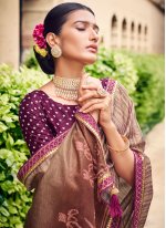 Stunning Mauve  Mehndi Trendy Saree