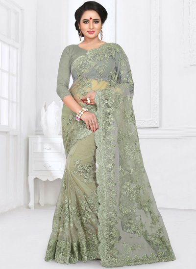 Stunning Resham Net Saree