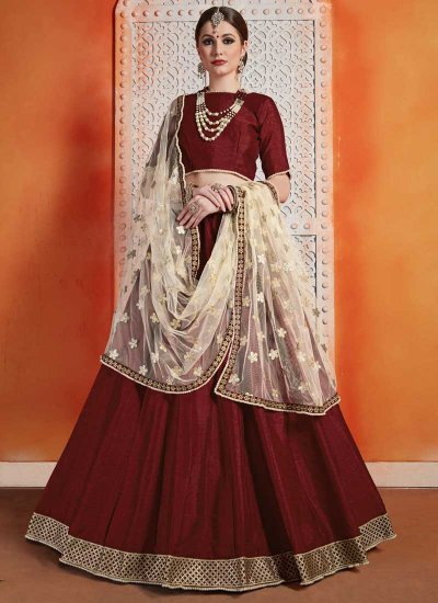 Buy Pista Green Semi Stitched Lehenga Choli In Two Toned Satin Silk KALKI  Fashion India