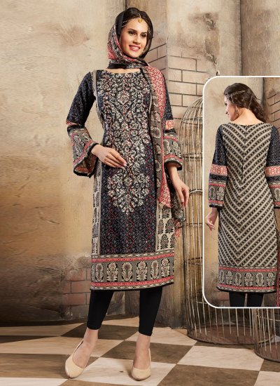 Stupendous Cotton Black Mirror Trendy Salwar Suit