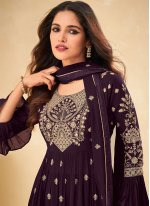 Stylish Purple Trendy Salwar Kameez