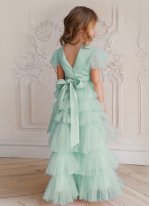 Suave Net Blue Fancy Designer Gown